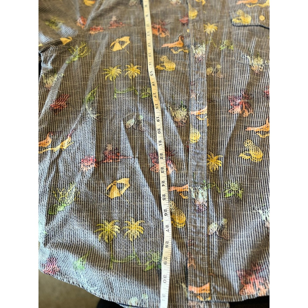 Tommy Bahama‎ Mens Short Sleeve Button Down Shirt Beach Print  Casual - Picture 12 of 13